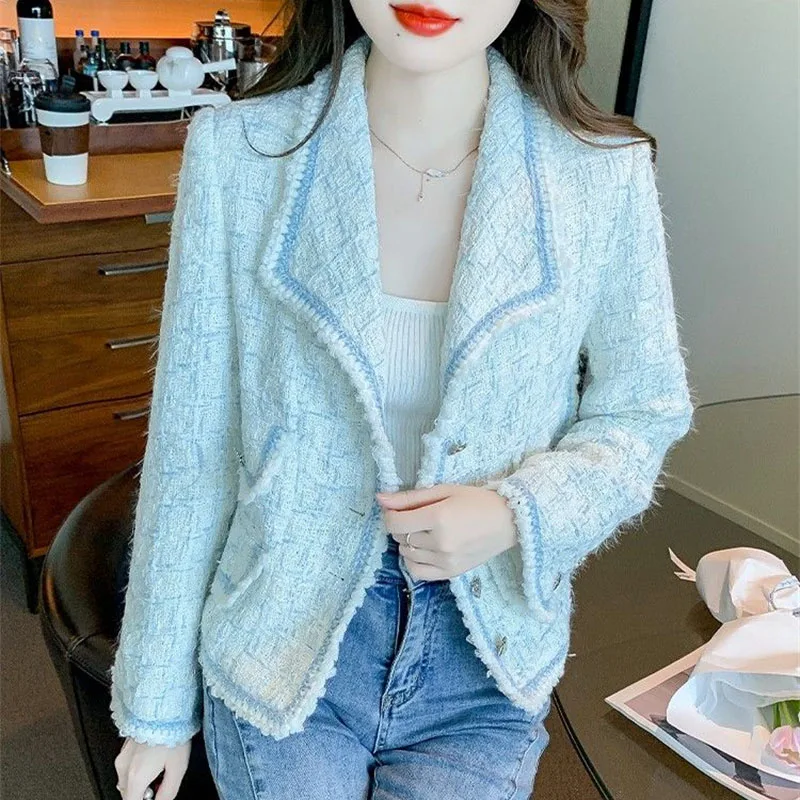 

Women Jacket French Tweed Small Fragrance Coat 2024 New Spring Autumn Women's Clothing Short Suit Jacket Female Tops Outerwear