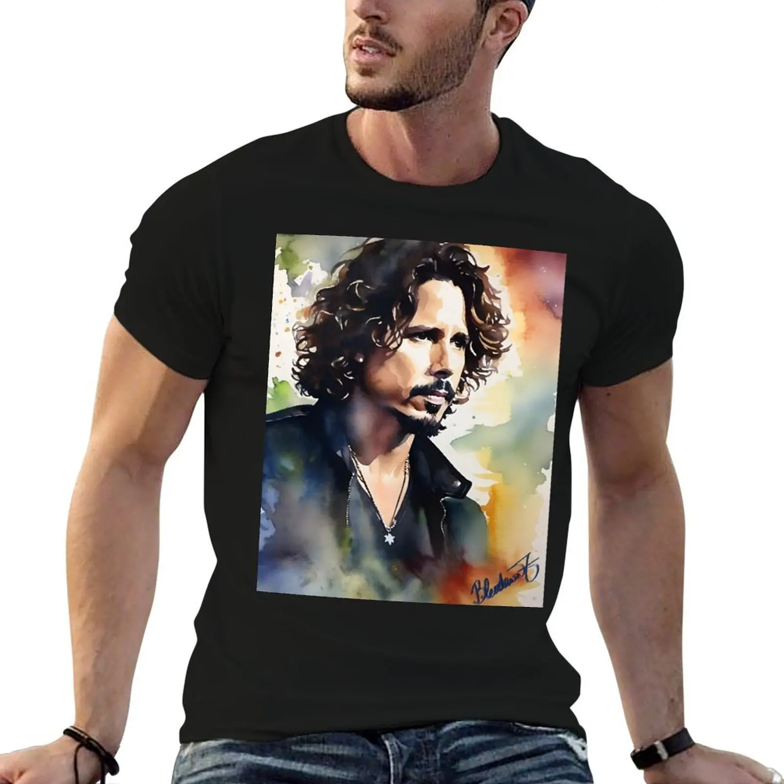 

Chris Cornell T-Shirt man t shirts graphic t shirts for man cotton T-Shirt