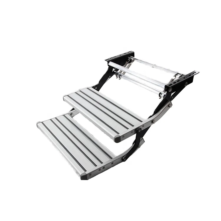 

Manual Double Caravan Step High Tensile Aluminum Alloy RV Folding Step For Motorhome Body Parts