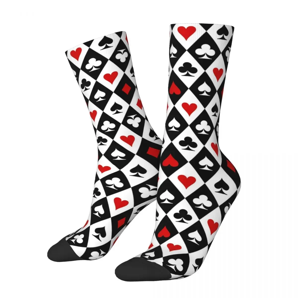 Playing Cards Suit Symbols Socks Harajuku High Quality Stockings All Season Long Socks Accessories for Man's Woman's Gifts