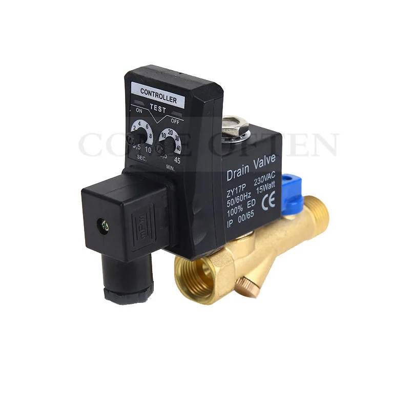 

16Bar 16bar Drain Valve G1/2” Air Compressor Air Storage Tank Filter Automatic Timer 220 Solenoid Valve Split Type Integrated