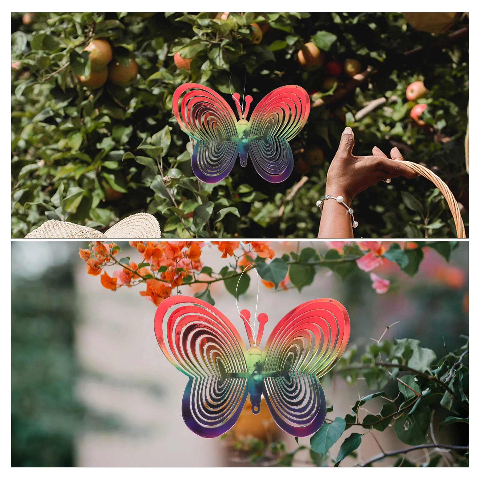 

2 Pcs Bird Repeller Windmill Garden Supply Butterfly Shaped Pest Repellent Outdoor naments Scare Birds Balcony Roof chard Park