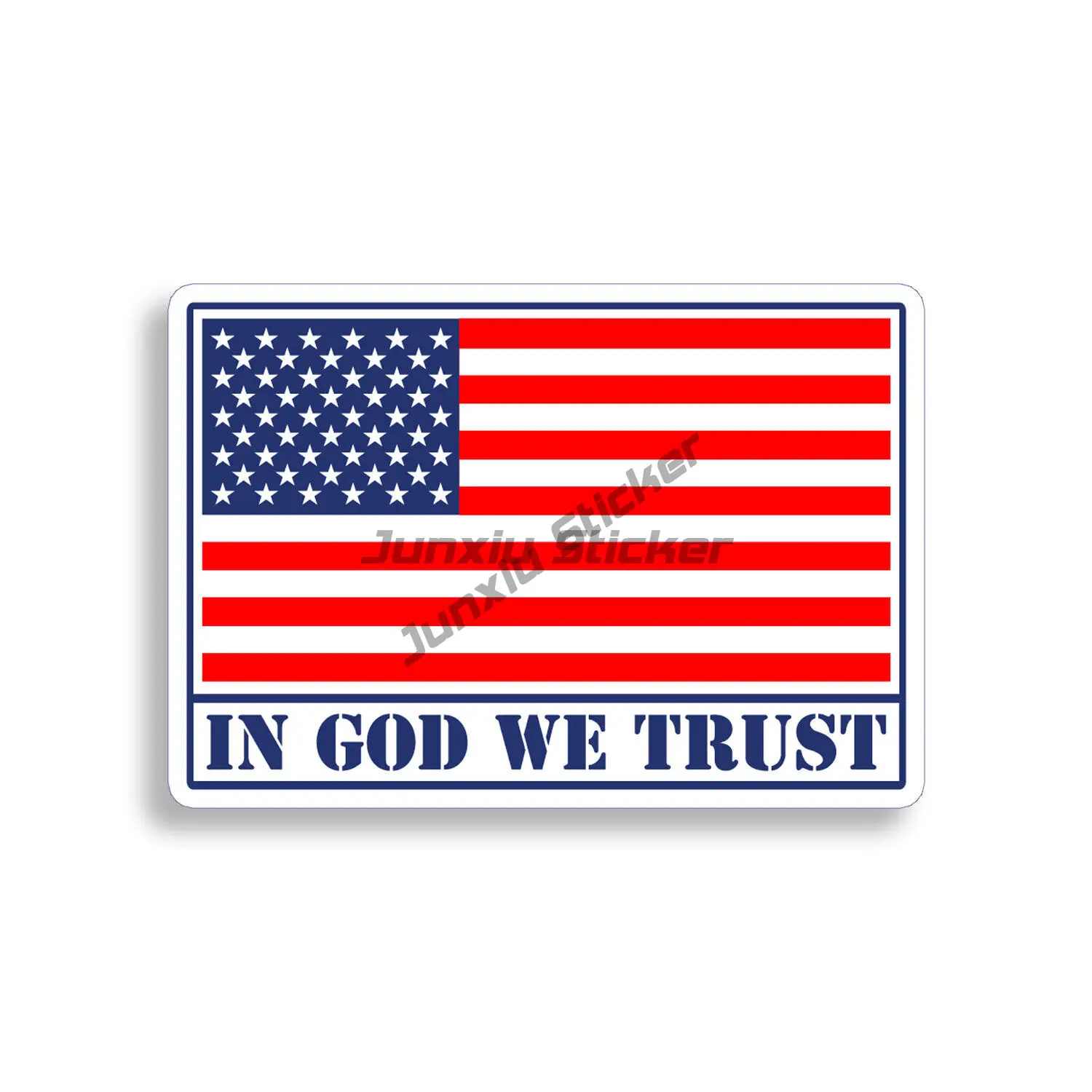 In God We Trust Stickers American Flag Laptop Car Window Bumper Sticker Door Protector Accessories