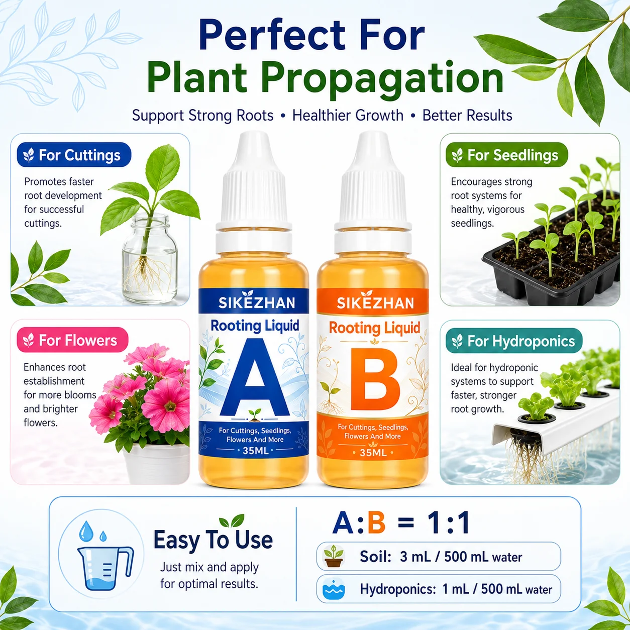 مجموعة مغذيات وسماد للزراعة ال - مراجعة Hydroponic Nutrient A B Set وسعره