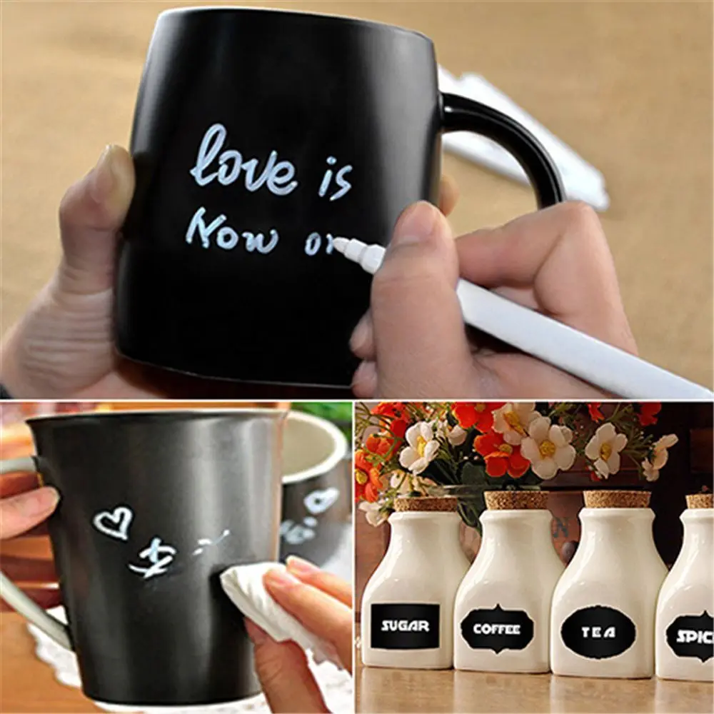 White Convenient Erasable Removable Chalkboard Pen Glass Windows Dustless Chalk Blackboard Pen Liquid Chalk Pen Marker Pen