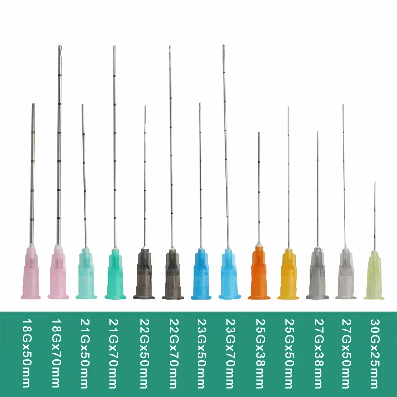 Medische Steriele Microcannula 14G 90Mm Stompe Punt Micro Canule Naald Voor Injecteerbare Hyaluronzuur Vulstoffen