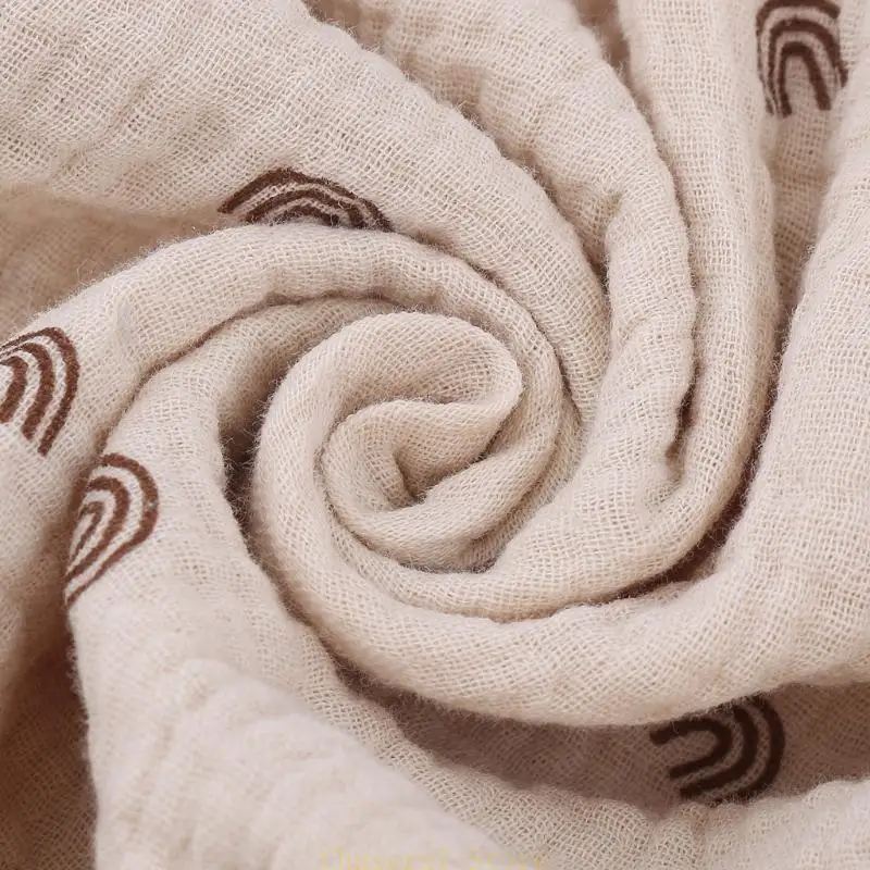 

E7CE 140x140cm Baby Muslin Receiving Blanket Soft Cotton Print Sleeping Bag Infants Bath Towel Stroller Cover