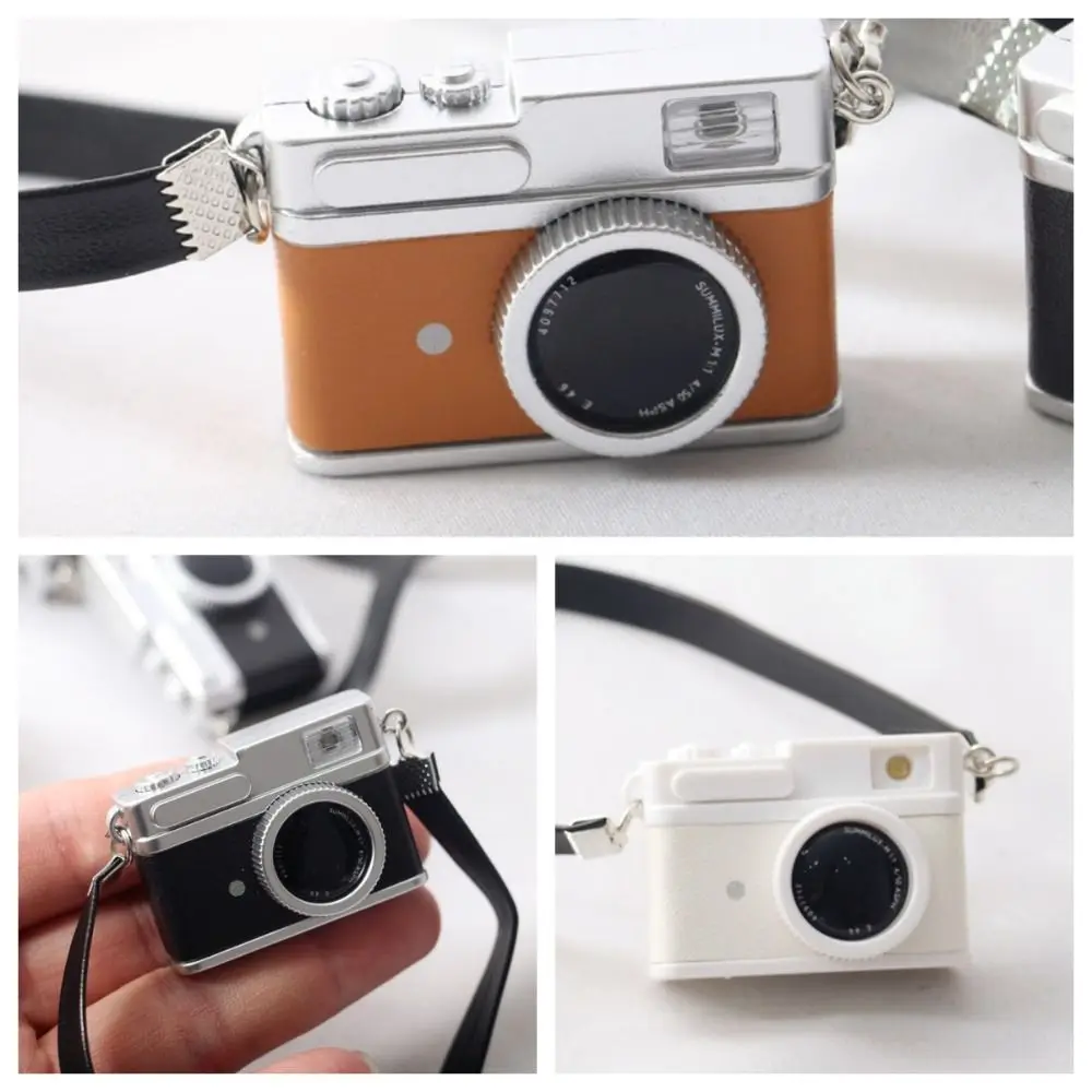 Pretend Play OB11 Doll Accessories Photographic Prop Cute Simulation Camera Witn Flash Lamp Toy Cool Electric Retro Camera Model