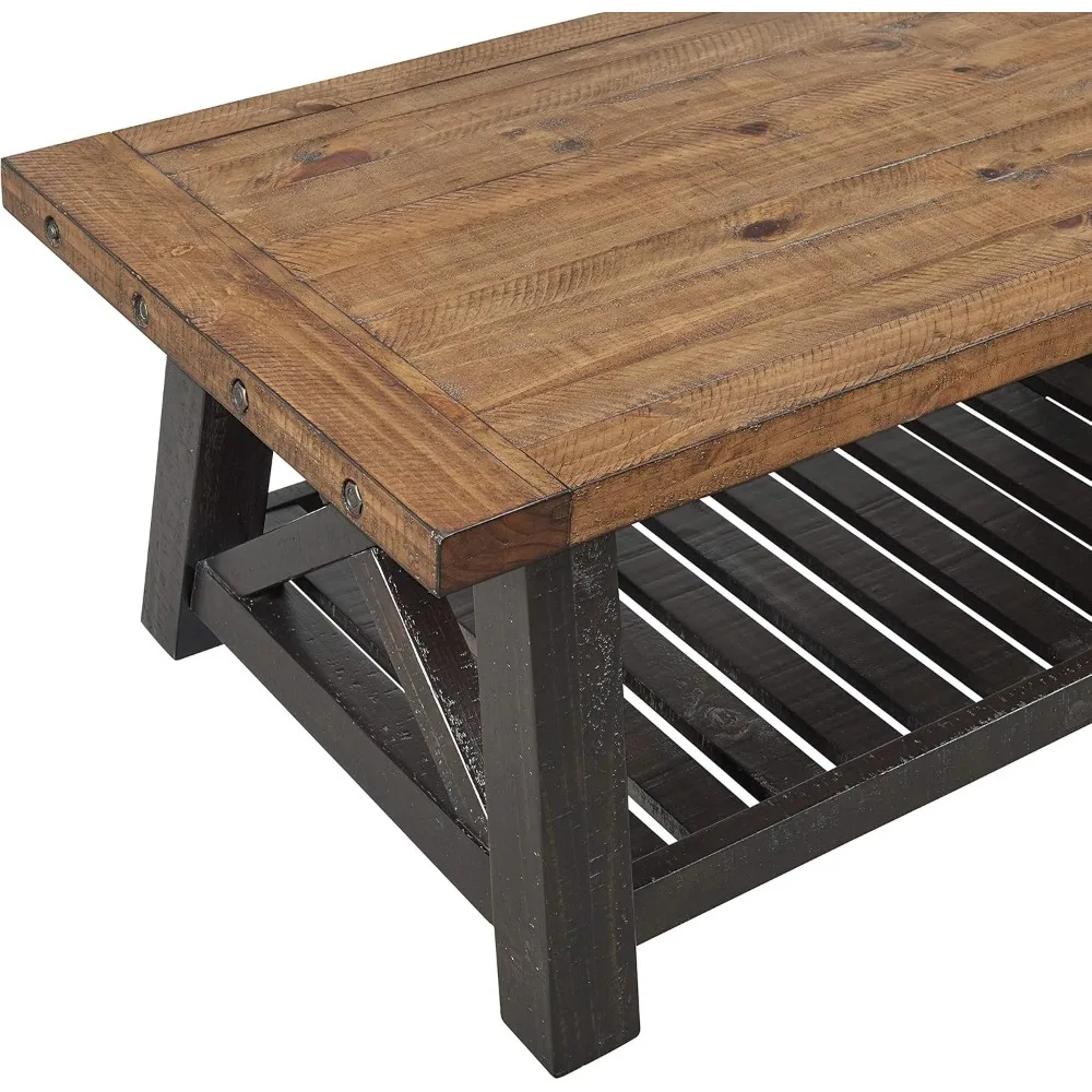 Bolton 50" Meja Kopi Kayu Solid