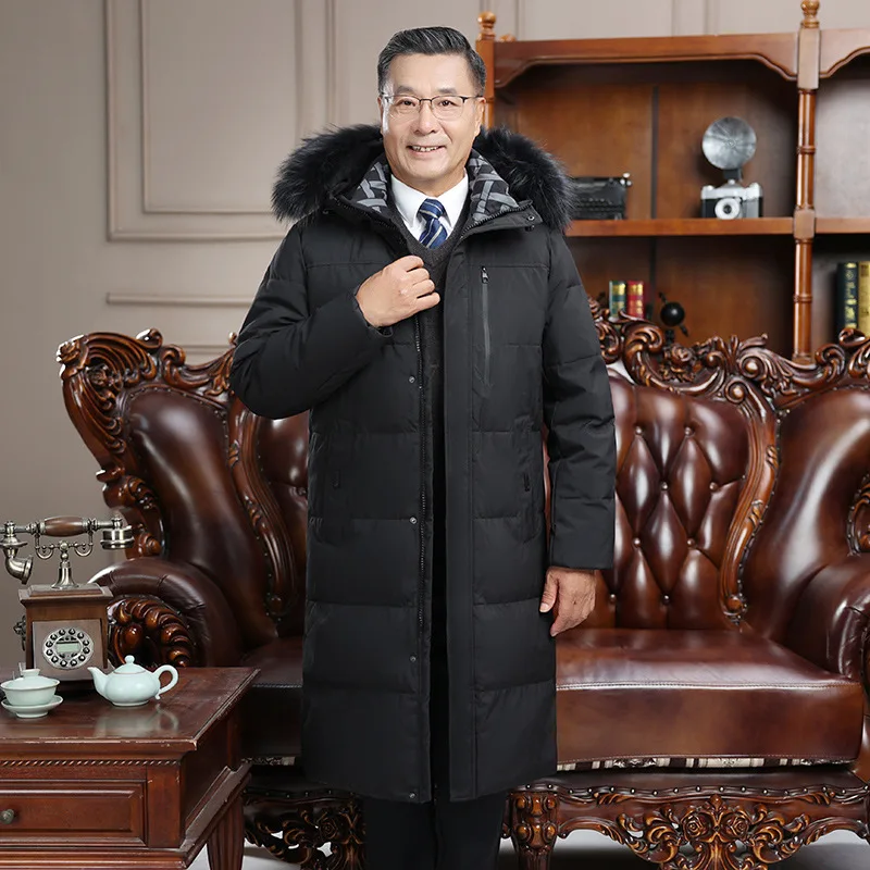الرجال سترة شتوية سترات العلامة التجارية الفاخرة رجل الملابس الدافئة سميكة فضفاضة معاطف الشتاء طويلة الحشو مبطن سترة منفوخة HWY303 #4