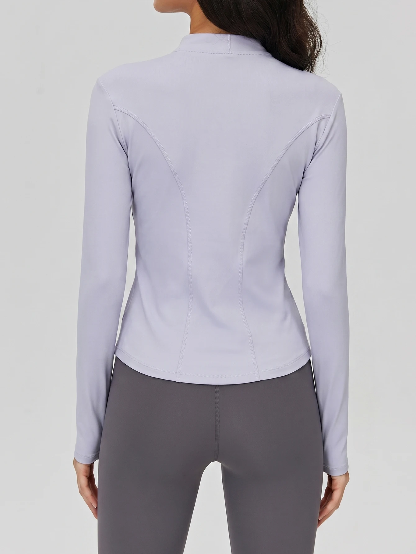Women Half Zip Long Sleeve Yoga Top Thumb Hole Slim Fit Workout Running Sports Shirt Gym Fitness Tops