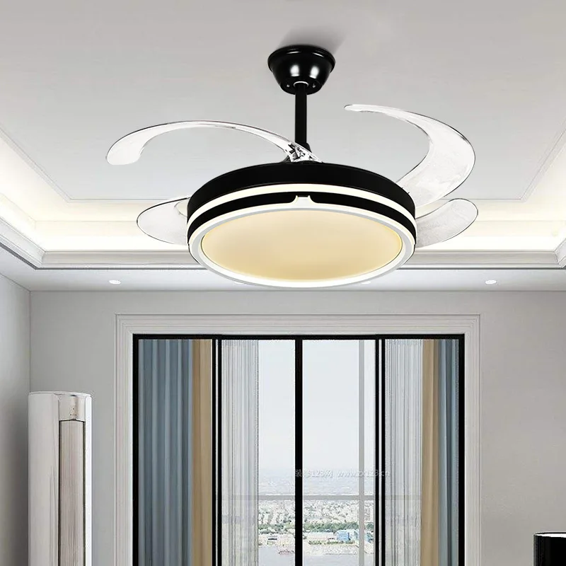 

modern simple residential 42 inch ventilador de teto decorative remote control acrylic led fan light ceiling