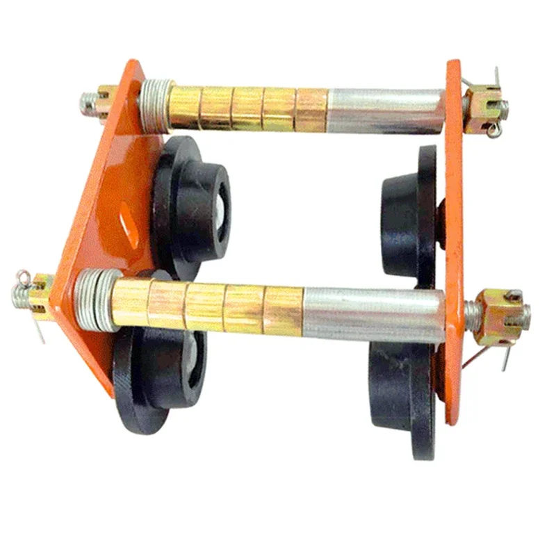 Mini Electric Hoist, Hand Propelled Sports Car Household Crane  Monorail Trolley I-beam Pulley Traveling Block