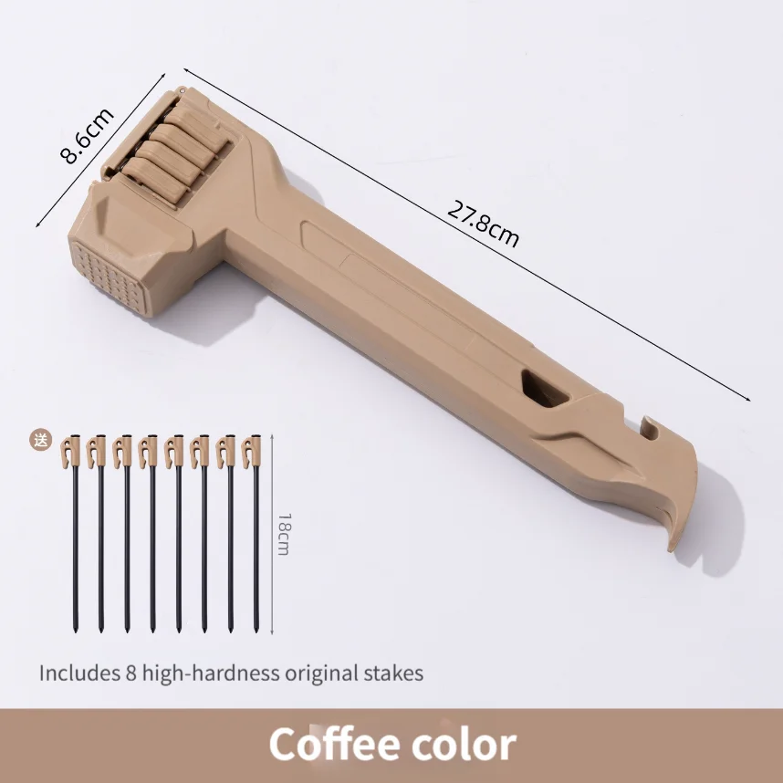 Multifunctional Mallet Camping Hammer Impact-resistant PP Material Quick Removal Tent Pegs Camping Hammer For Rugged Outdoor Use view 5