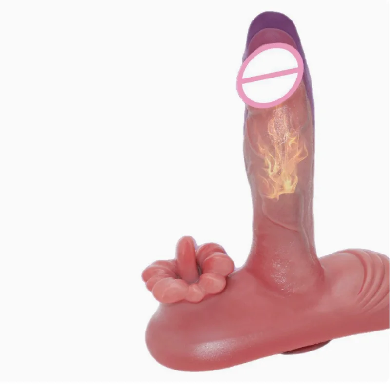Seat Mounted Intimate Massager For Women Auto Telescopic Multi Vibration Modes Soft Silicone Waterproof Adult Stimulator