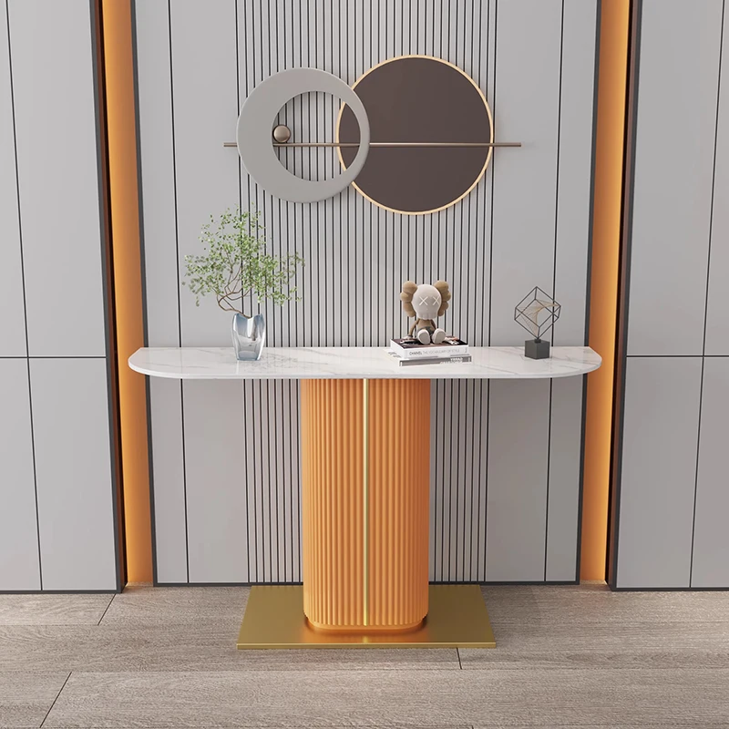 تصميم طاولة وحدة التحكم الإبداعية الإبداعية الفاخرة الحد الأدنى الجدول تخزين بسيط ميسا Recibidor De Entrada أثاث غرفة المعيشة #5