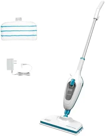 

BLACK+DECKER Steam Mop, White - HSM13E1 - Effortless Cleaning