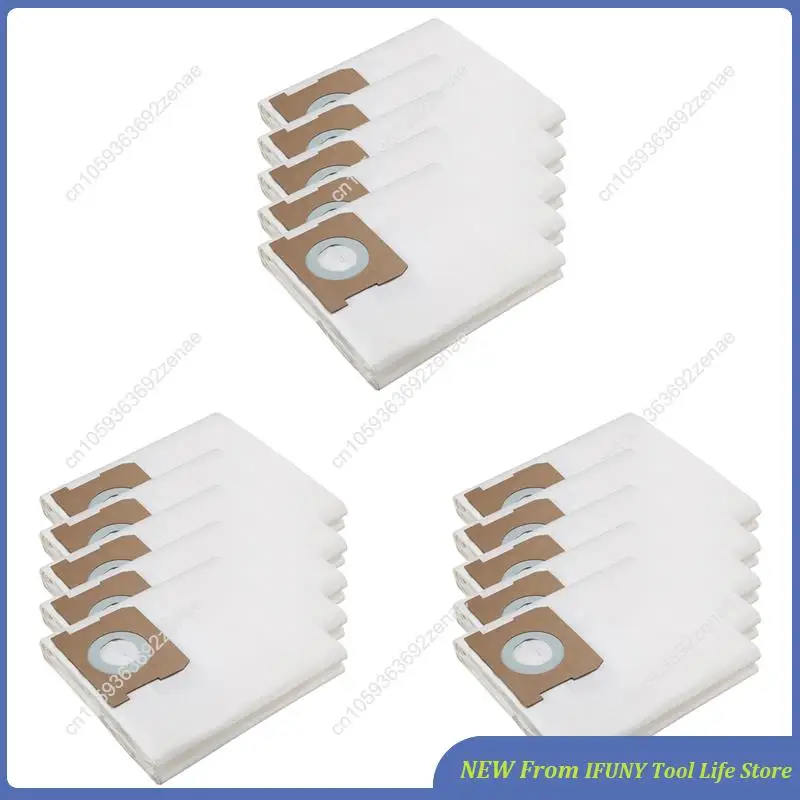 

15PCS Vacuum Cleaner Dust Bags For Karcher WD1 Compact Battery Replaces 2.863-297.0 Sweper Dust Bin Replacement Parts New