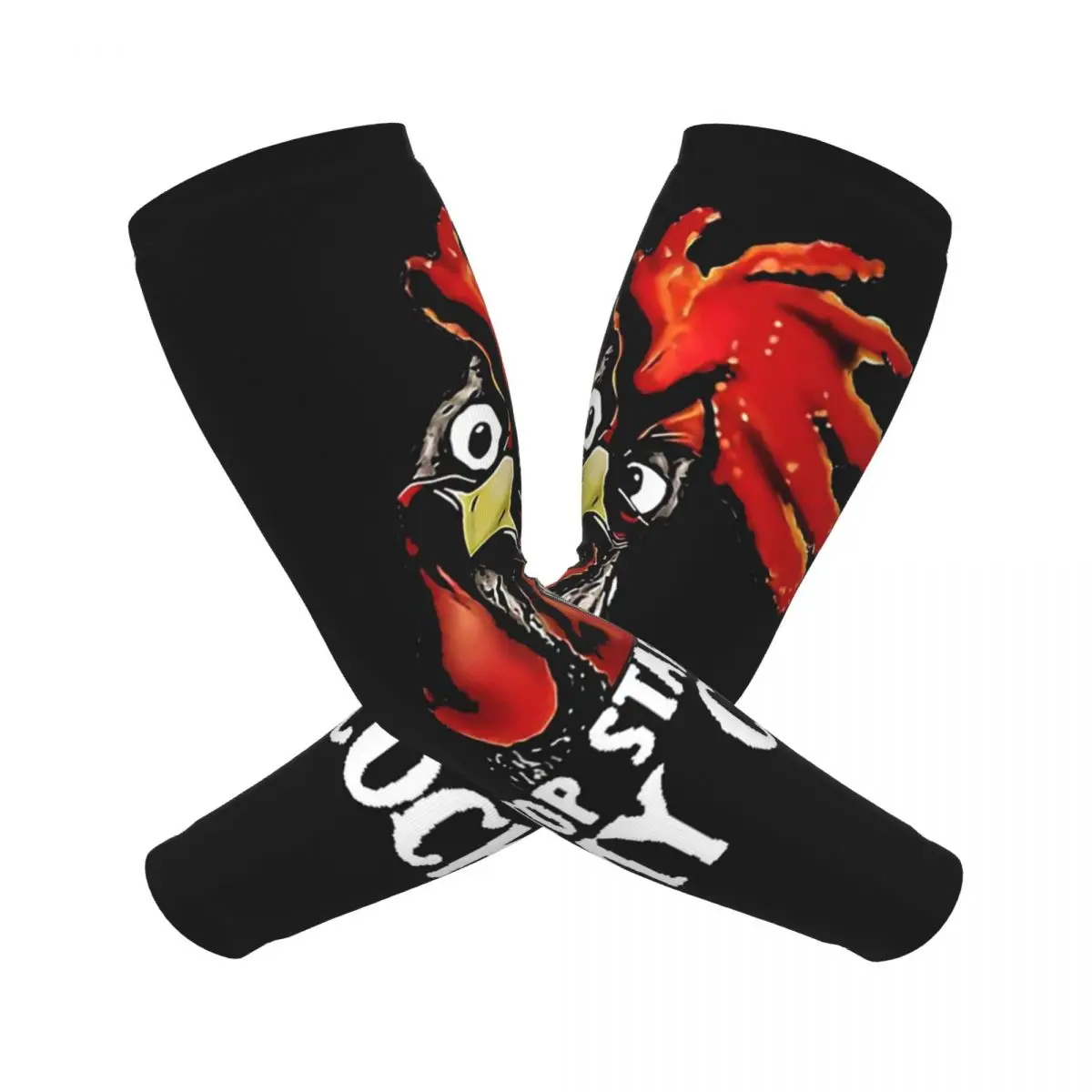 動物が私のペニスを見つめるのをやめる ギャングスター チキン アームスリーブ 男女兼用 日焼け止め タトゥーカバー スポーツ冷却 サイクリング