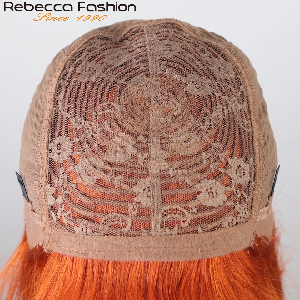 ريبيكا الزنجبيل البرتقالي قصيرة قطع مستقيم بوب الباروكات مع الانفجارات شعر الإنسان البرازيلي مستقيم الشعر آلة كاملة صنع باروكة من شعر طبيعي