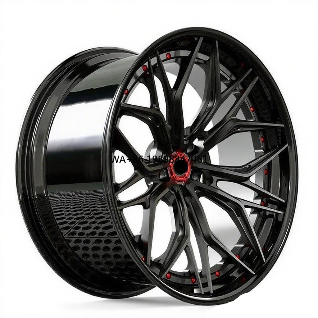 

2 Piece Custom Alloy Forged Passenger Car Wheels 18 19 20 22 24 Inch 5x114.3 5x120 5x127 Concave Black Rims for 350z 370z A4 C8