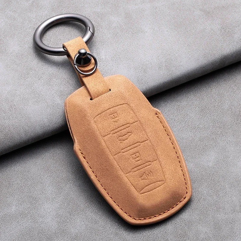

4 Buttons Leather Car Remote Key Case Cover for Haval Jolion 2022 Great Wall H6 H7 H4 H9 F5 F7 F7X F7H H2S for GMW Dargo