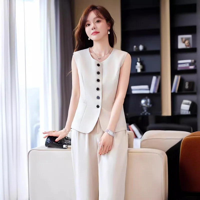 

Sleeveless Blazer Women's Vest2024Summer New Small Short Vest Waistcoat Casual Vest Suit