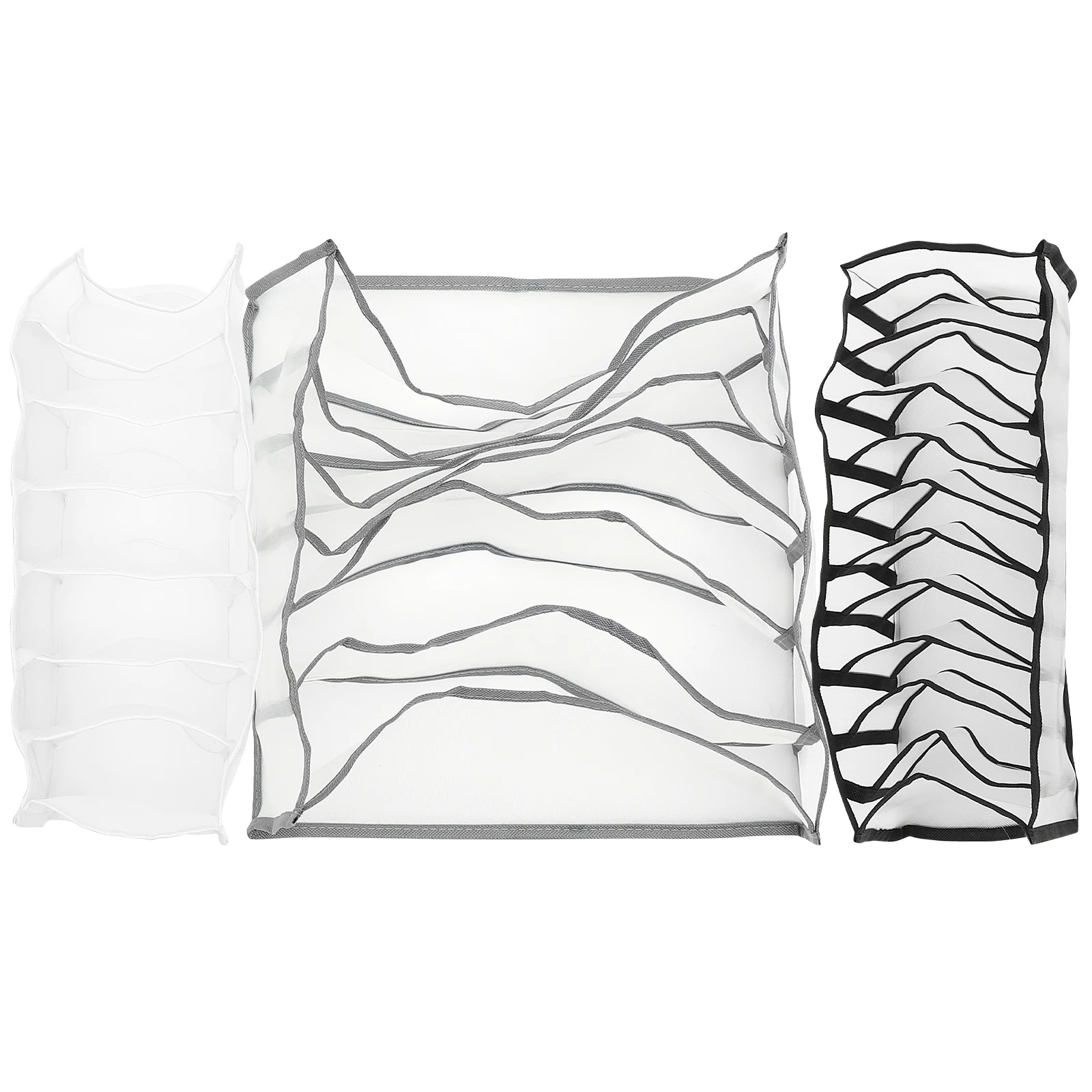 

3pcs Underwear Storage Boxes Drawer Organizer For Socks Bras Ties Scarves Foldable Closet Holder Multifunctional Clothes