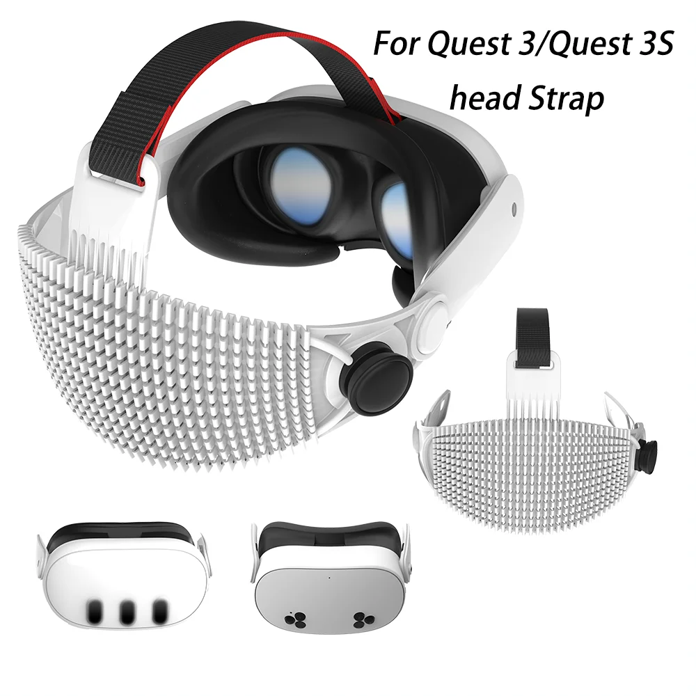 Adjustable Soft Silicone Head Strap for Meta Quest 3 / Quest 3S