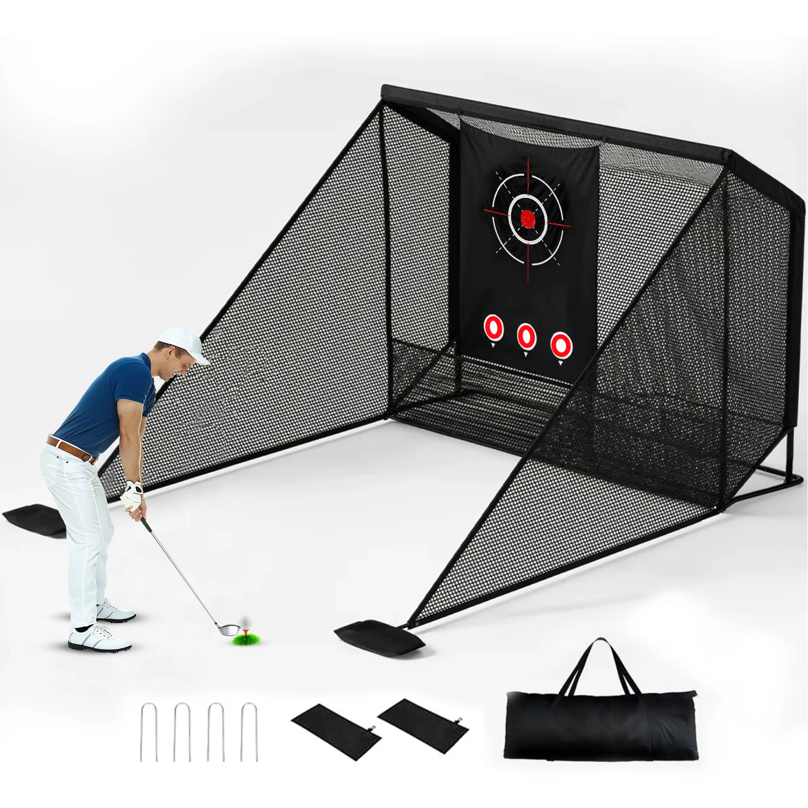 Golf Practice Net Golf Cage Portable for Backyard Driving Chipping Swing 1 Pack, 10' * 7'