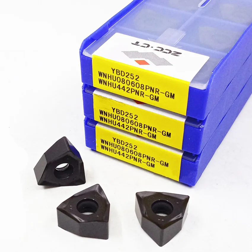 

WNHU060408PNR-GM YBD252/WNHU080608PNR-GM YBD252/WNHU080608PNR-GM YBC302 WNHU332 WNHU442 ZCC.CT CNC carbide inserts 10pcs/box