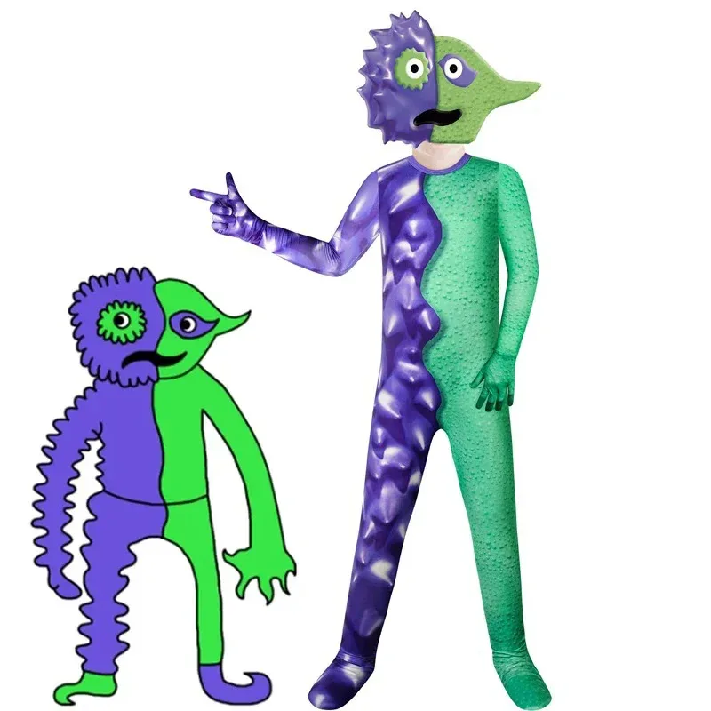 

Garten Of Banban Jester Cosplay For Kids Bittergiggle Jumpsuit Halloween Costume