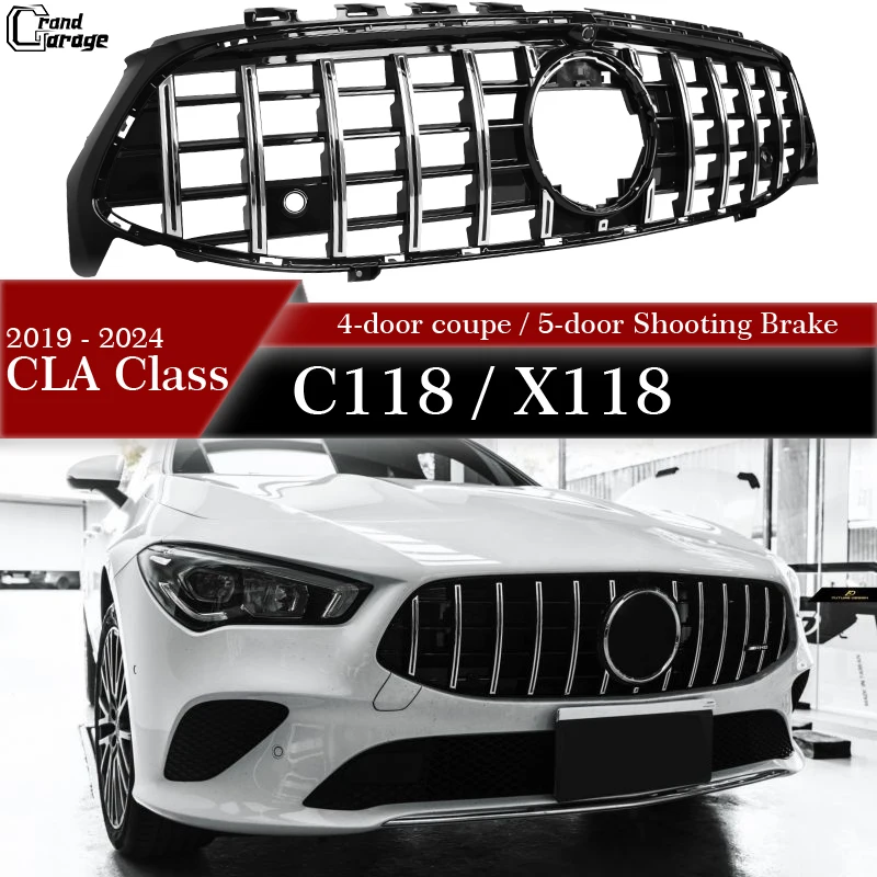 

W118 Grille For 2019 - 2024 Mercedes CLA Class C118 Coupe X118 Shooting Brake CLA180 CLA200 CLA220 CLA250 (Not for CLA45 AMG)