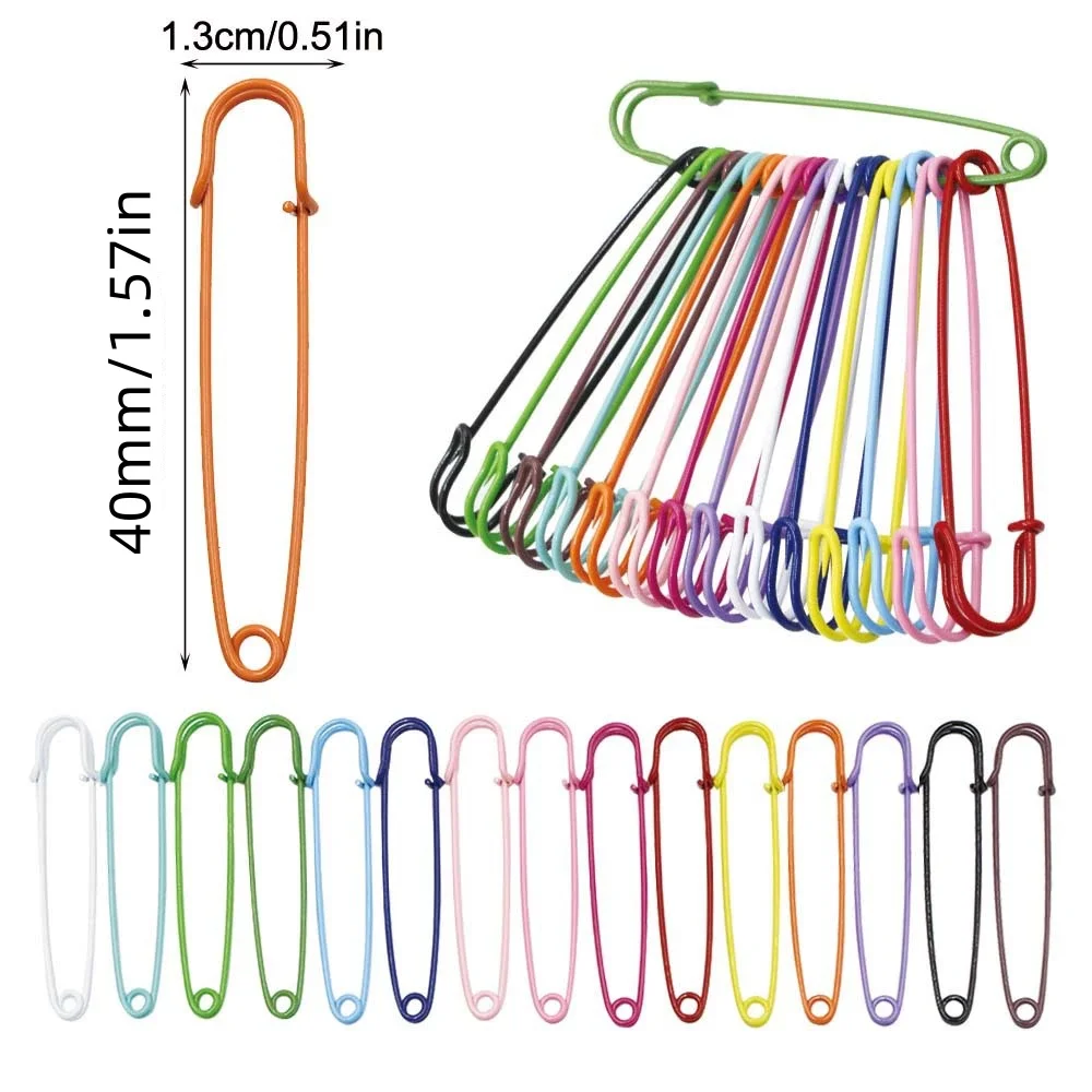 

10-30pcs Large Safety Pins 40mm Colorful Clothes Pins Spring Lock Sewing Pins Fasteners For DIY Crafts Knitting Jewelry Making