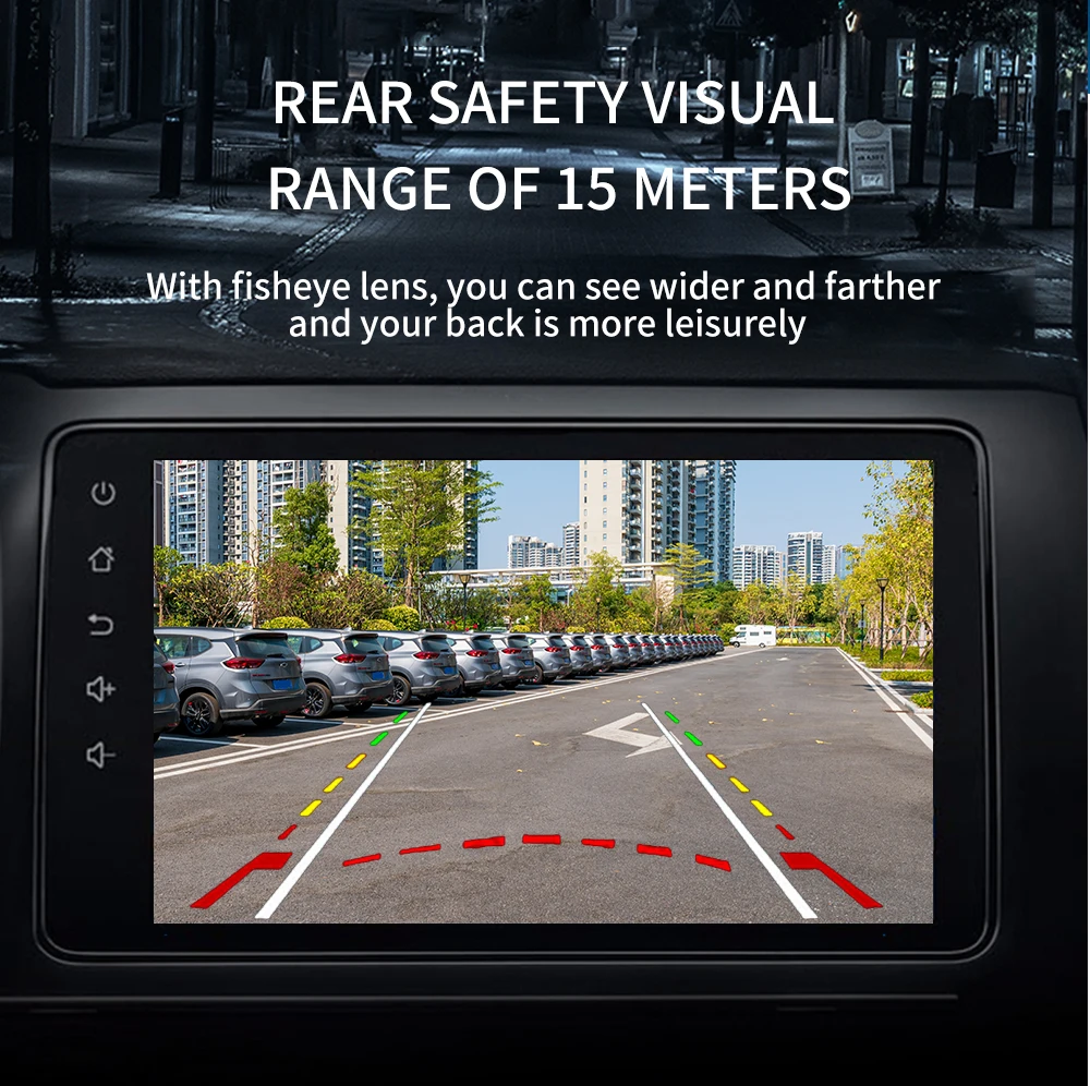 Hd Night Vision Dynamic Trajectory AHD/CCD Reversing camera Fisheye 170 wide-angle car camera waterproof and sunscreen