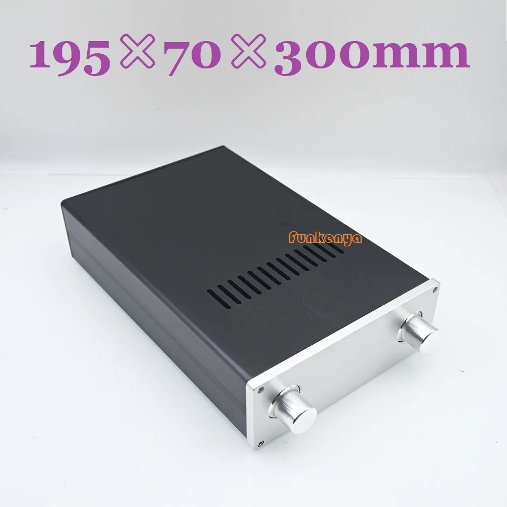 W195 H70 D300 Anodized Aluminum PSU Preamp Case DAC Box New DIY Chassis Headphone Decoder Enclosure Rear Class AMP Housing Shell