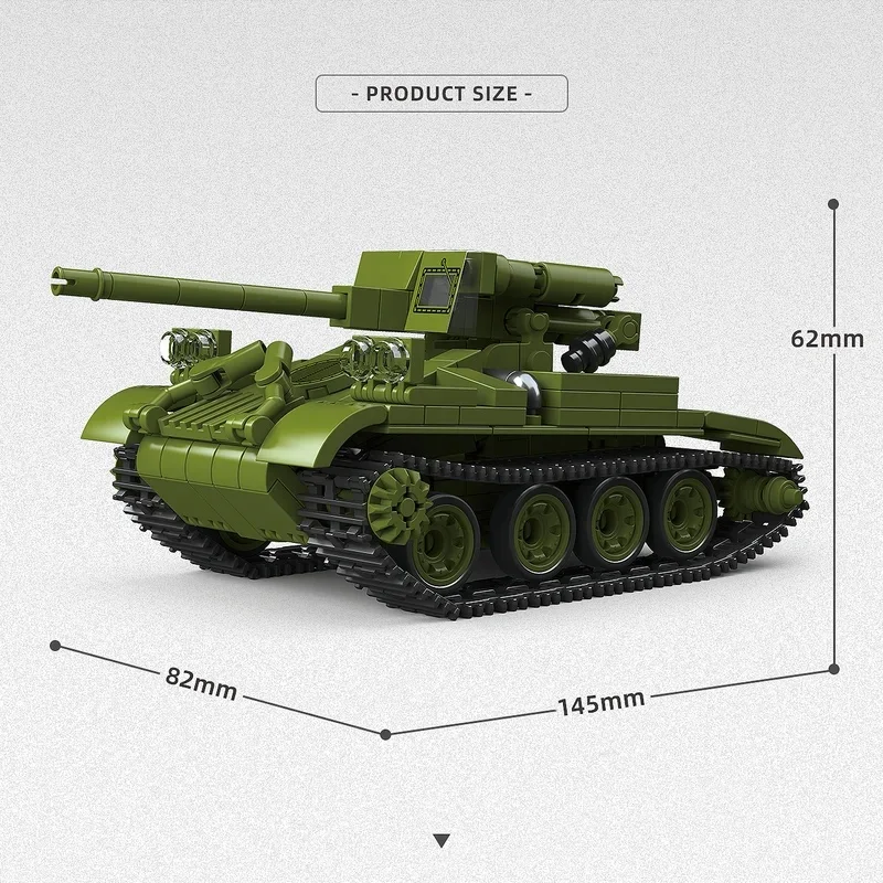 US M56 Scorpion Self-Propelled Artillery Building Blocks Military Model DIY Assembly Educational Bricks Toy Gift for 300024