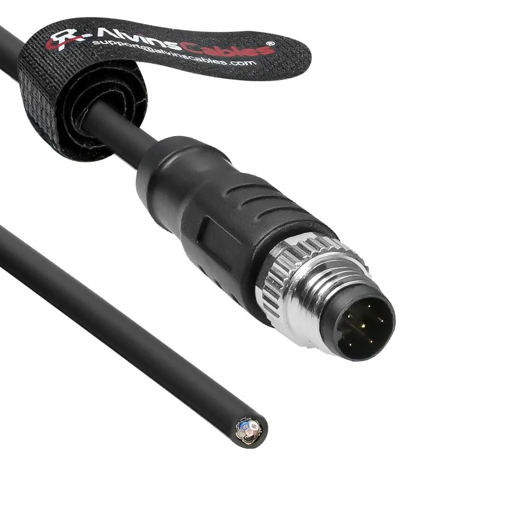 M8 6 Pin A-Code Male Flying Lead Basler Power I/O Cable Shielded Cable for Basler Camera Automation Control Vision System 1m