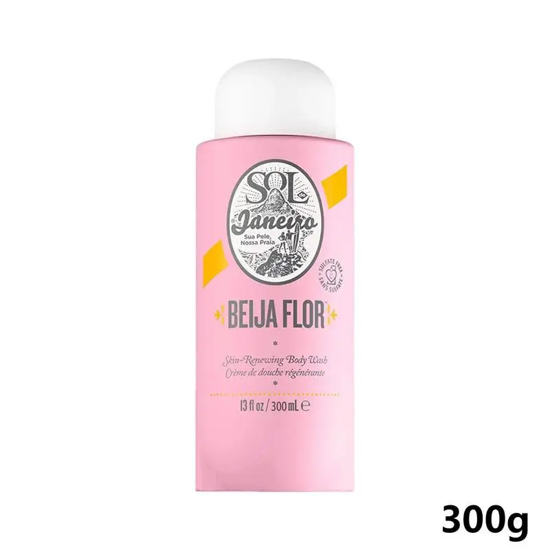 385ml Brazilian Moisturising Shower Gel Gentle Exfoliation Body Wash Shower Bath Cream Soothing Luxury Bath Hydrating Cleanser