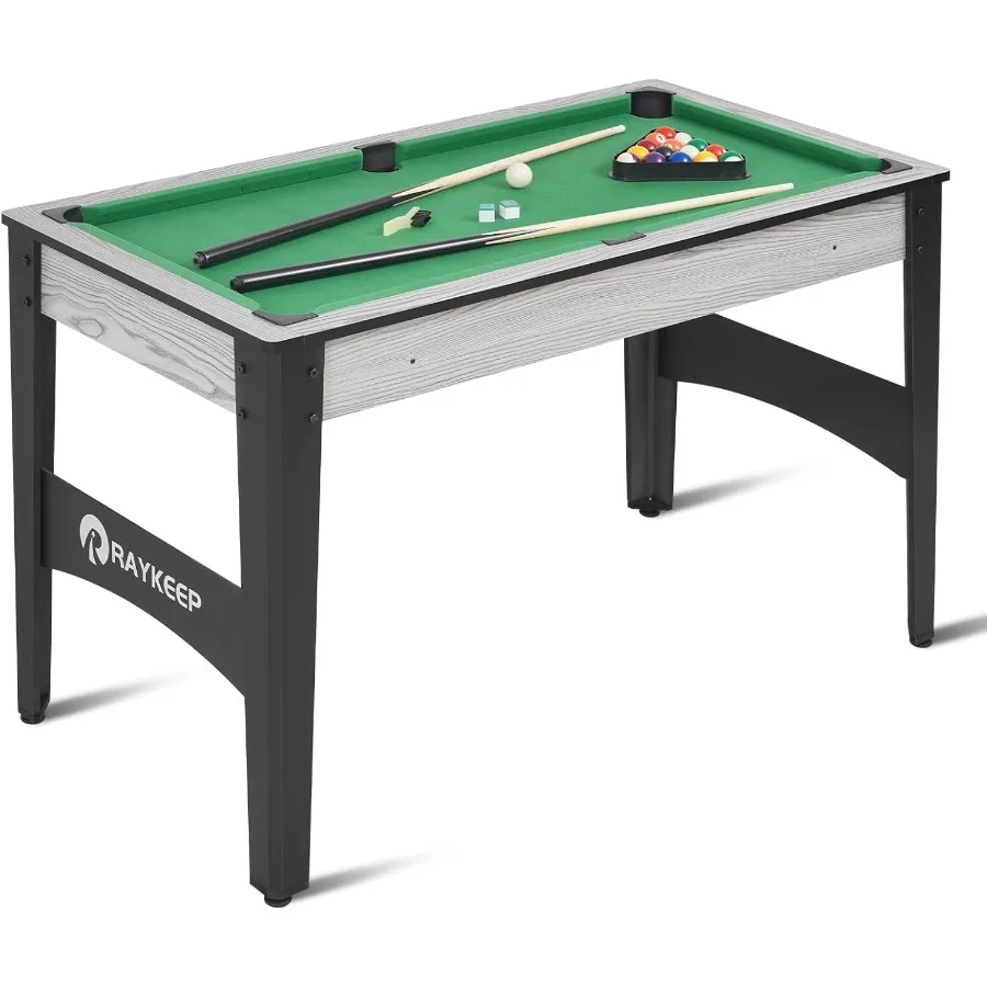 

Portable Billiard Table 3FT 4FT 6FT Wooden Game Set with Cues Balls Triangle Rack Chalk and Brush for Indoor and Outdoor Use in