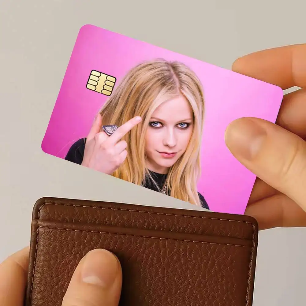 A-Avril L-Lavigne  Punk Singer Credit Card HD Stickers Game Card Decal Small Chip Waterproof Sticker Gift