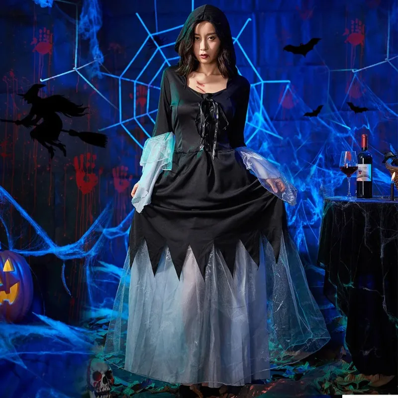 زي الهالوين التنكري للنساء، مجموعة حفلات الساحرة، فستان الساحرة