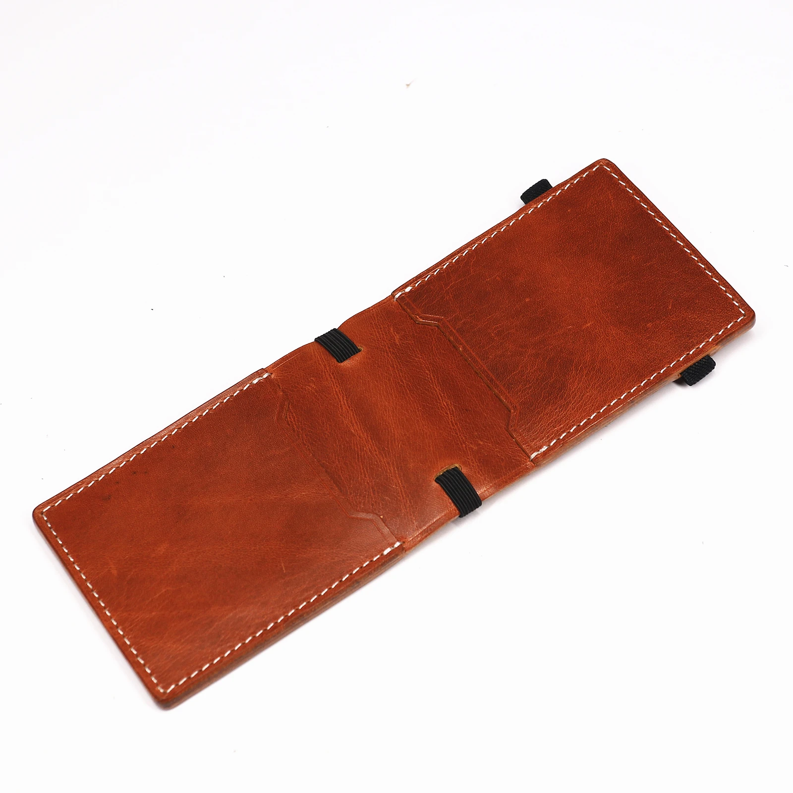 100 % echtes Leder, Geldbörse mit Magnetverschluss, schlanke Bifold-Geldbörse für Herren, Geldscheinklammer-Organizer mit Kartenhalter. – Detail 29