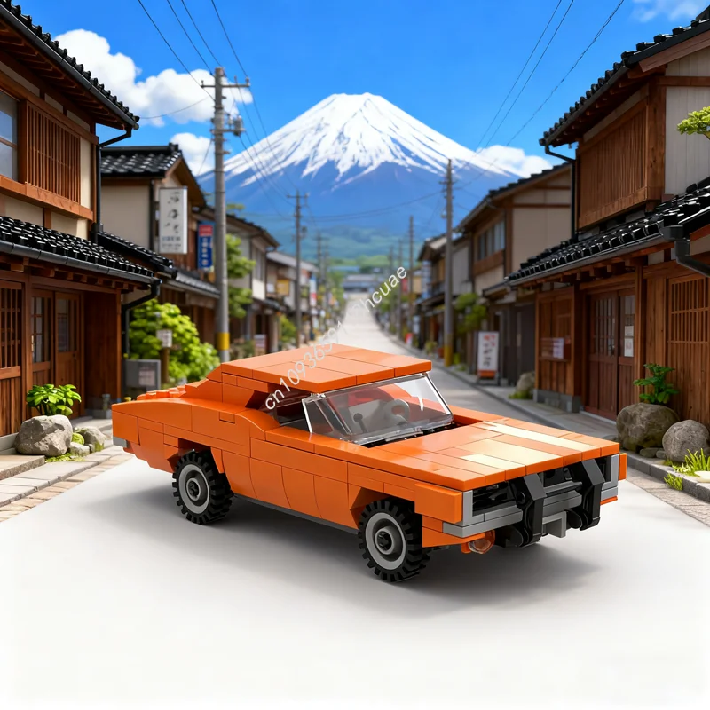 

265 шт. MOC Dodge Charger General Lee City Champions Модель Строительные блоки Сборка Рождественский подарок DIY Игрушка Креативная идея День рождения