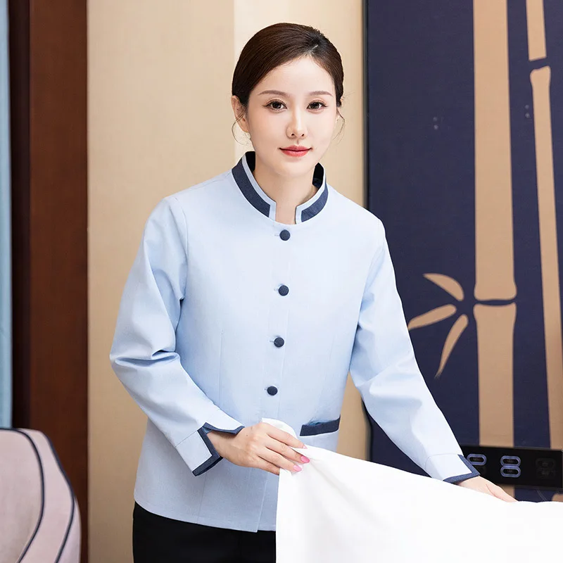 Krótki rękaw, uniform roboczy do zarządzania nieruchomościami, szpitala, centrum handlowego, czyszczenia podłóg, hotelowego personelu pokojowego PAWork U