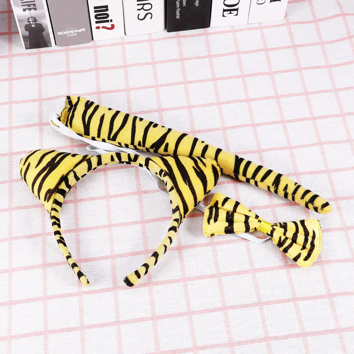 Tijger hoofdband stropdas staart kostuum accessoire set kinderen cosplay prop voor Halloween Party maskerades carnaval fancy dress