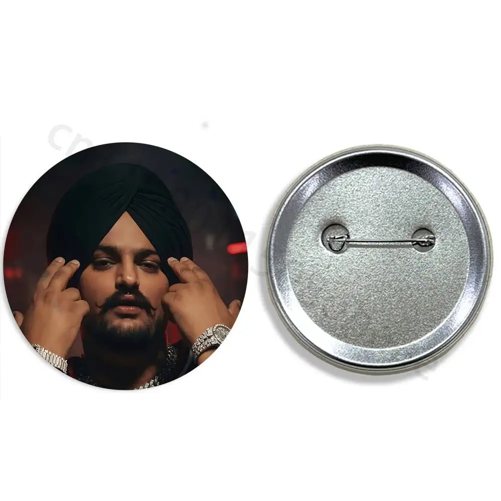 Sidhu Moose Wala Cool 25mm 75mm 44mm 58mm 32m Coin Badges Personalized Handmade Round Brooches Pins Accessory