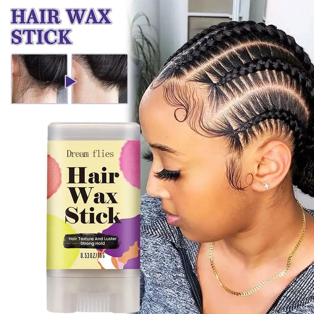 

15g Hair Wax Stick Long-Lasting Styling Wax Stick Styling Hair Pomade Stick For Edge Control Frizz Hairslick stick for wome R6J3