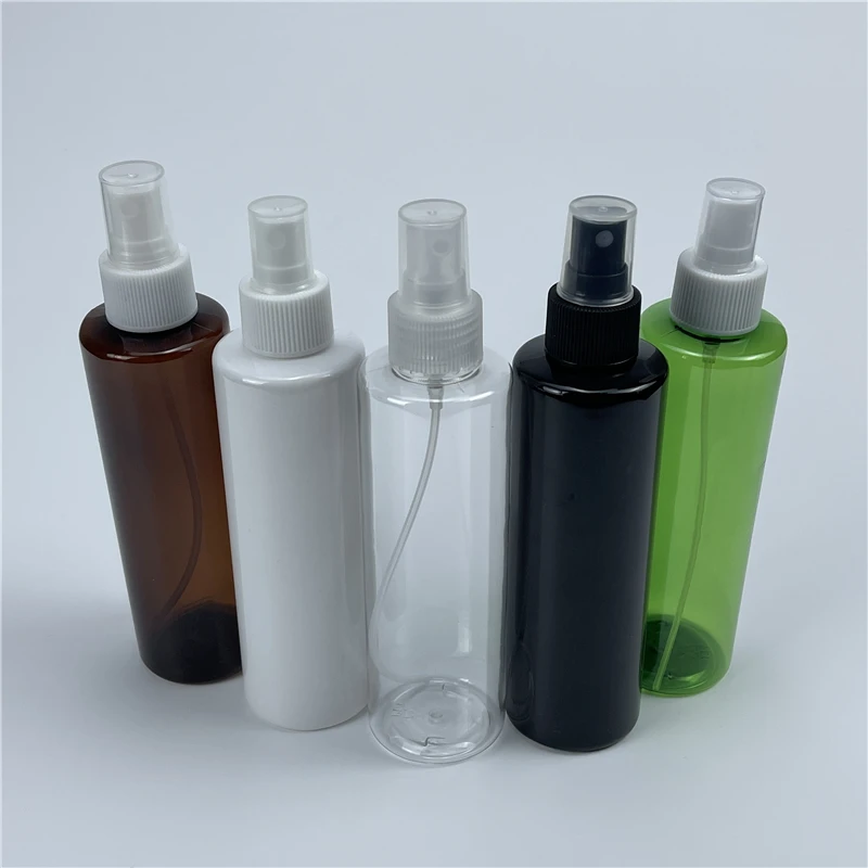 Multicolor 200ml x 30 Empty PET Flat Shoulder Spray Bottle Travel Small Plastic Container With Mist Sprayer For Emollient Water