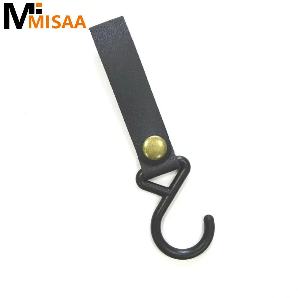 Lanyard Canopy Hanger S-Shaped Clothesline Leather Shelf Hook Durable Storage Rack Campsite Storage Strap Portable Hanging Hooks